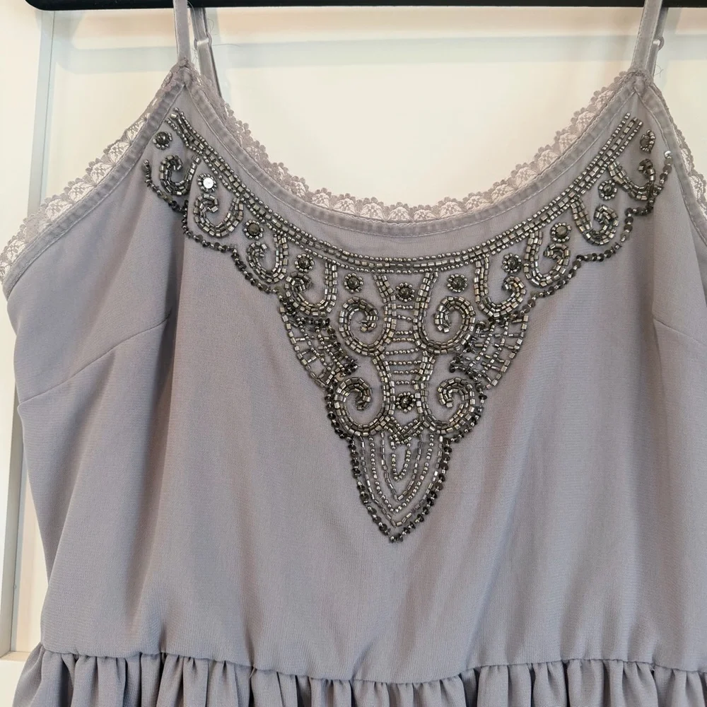 American Rag Cie Mini Dress, Beaded Front. - Picture 2 of 10